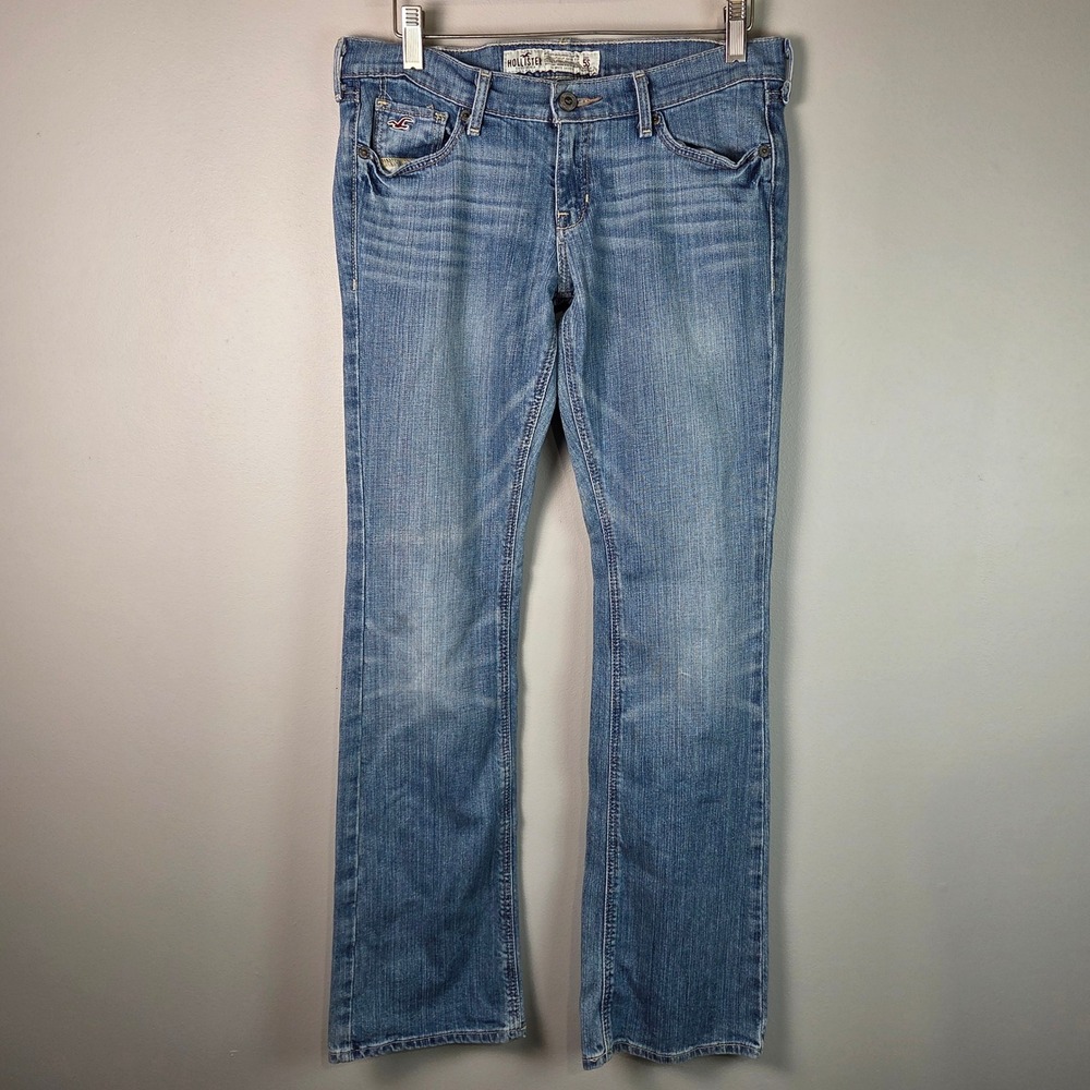 Hollister Bootcut Jeans Womens 5S Light Wash Excellent Stretch Low Rise Denim